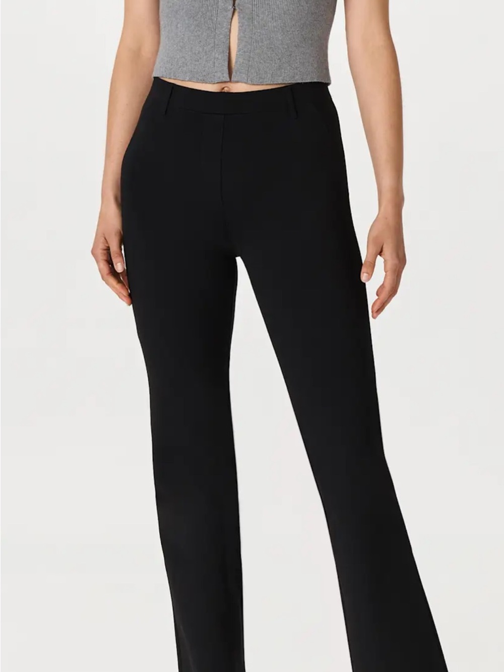 Quince Black High-Rise Flare Pants